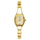 Titan Raga Women's WatchChampagne Dial With Gold Metal Strap, 2331YM02