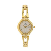 Titan Women's Watch Karishma Collection Analog, White Dial Gold Stainless Strap,2345YM01