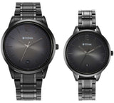 Titan Couples Watch Bandhan Analog , Anthracite Dial Stainless Steel Strap, 1806NM01P