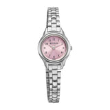 Titan Women's Watch Analog Pink Dial with Silver Stainless Steel Band, 2401SM04