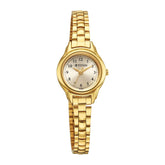 Titan Women's Watch Analog Beige Dial with Gold Stainless Steel Band, 2401YM08