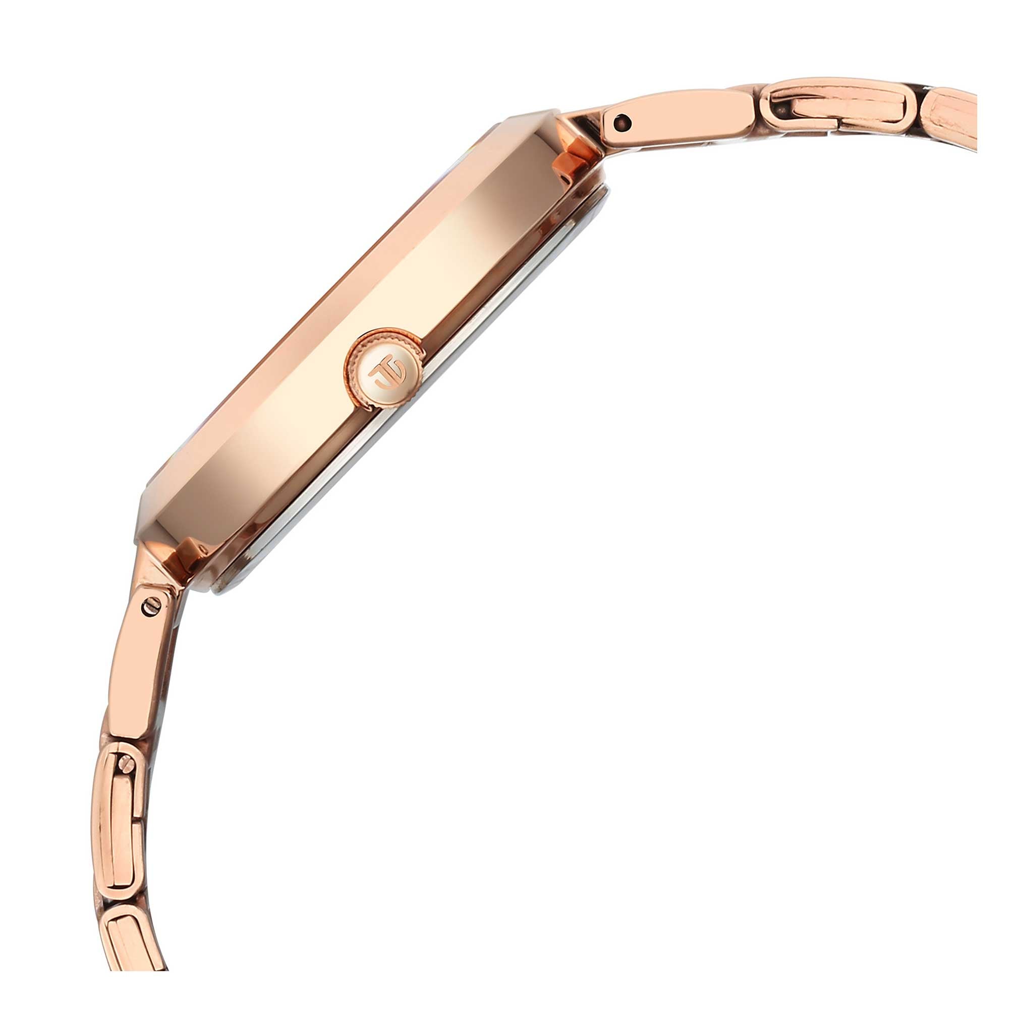 Titan Women's Watch Sparkle Collection, Pink Dial Rose Gold Stainless Steel Strap, 2480WM0 - view 4
