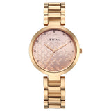 Titan Sparkle Analog Women's Watch with Pink Dial and Stainless Steel Strap, 2480WM08