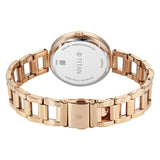 Titan Sparkle Analog Women's Watch with Pink Dial and Stainless Steel Strap, 2480WM08