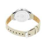 Titan Women's Watch Workwear Collection Analog, Black Dial White Leather Strap, 2481SL11
