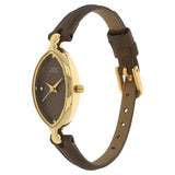 Titan Women's Watch Analog Brown Dial With Brown Leather Strap