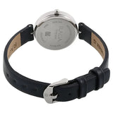 Titan Raga Women Watch Analog Silver Dial With Black Leather Strap, 2540SL01