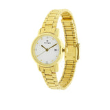 Titan Women's Watch White Dial Gold Stainless Steel Strap Watch, 2572YM01