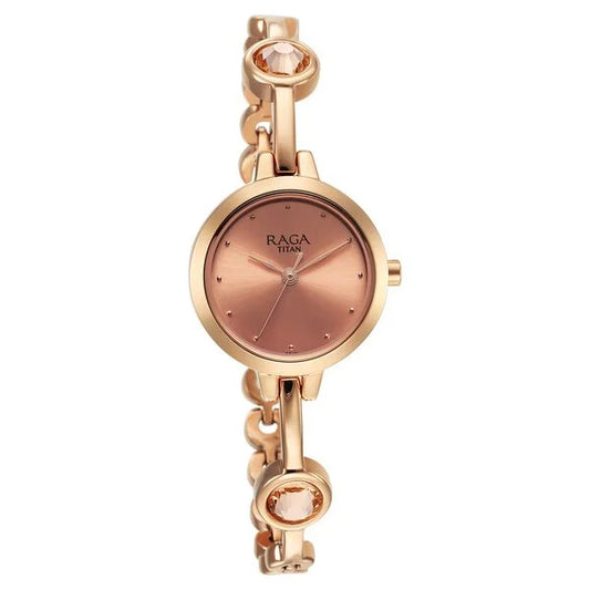 Titan, Men's, Analog Watch, Gold Dial, with Stainless Steel Band, TI-2576WM02