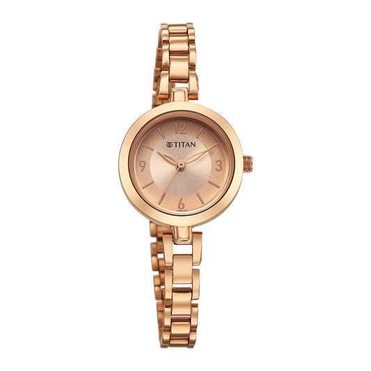 Titan, Women, Analog, Watch, Gold Dial, Stainless steel Strap, 2598WM04
