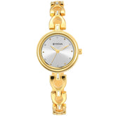 Titan Lagan Analog Women's Watch, Silver Dial Stainless Steel Strap, 2601YM04