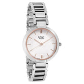 Titan Women's Watch Raga Collection Analog, White Dial Silver Stainless Strap, 2608SM01