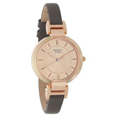 Titan Women's Watch Raga Collection Analog, Rose Gold Dial Brown Leather Strap, 2608WL01