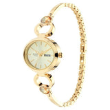 Titan Women's Watch Raga Collection Analog, Champagne Dial Gold Stainless Strap, 2621YM01