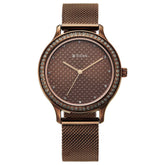Titan men analog watch, brown dial with date and brown dial and brown stainless steel strap, model TI-2634QM03, Bahrain