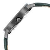 Titan Crescent Women's Watch Analog Blue Dial With Green Leather Strap, 2648QL01