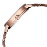 Titan Women's Watch Analog Purple Dial with Brown Stainless Steel Band, 2648QM02