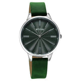 Titan Neo Women's Watch Quartz Analog Green Dial With Green Leather Strap, 2648SL11
