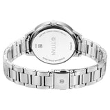 Titan Women's Watch Analog Mauve Dial with Silver Stainless Steel Band, 2648SM12