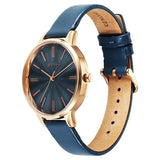 Titan Women's Watch Analog Blue Dial with Blue Leather Strap, 2648WL08