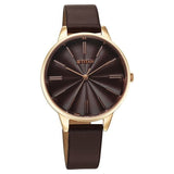 Titan Women's Watch Analog Brown Dial with Brown Leather Strap, 2648WL09