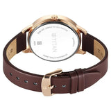 Titan Women's Watch Analog Brown Dial with Brown Leather Strap, 2648WL09
