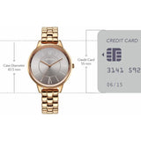 Titan Women's Analog Watch Grey Dial With Rose Gold Stainless Steel Strap , 2648WM10