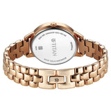 Titan Women's Analog Watch Grey Dial With Rose Gold Stainless Steel Strap , 2648WM10