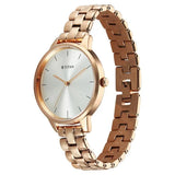 Titan Women's Analog Watch Grey Dial With Rose Gold Stainless Steel Strap , 2648WM12