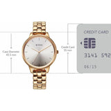 Titan Women's Analog Watch Grey Dial With Rose Gold Stainless Steel Strap , 2648WM12