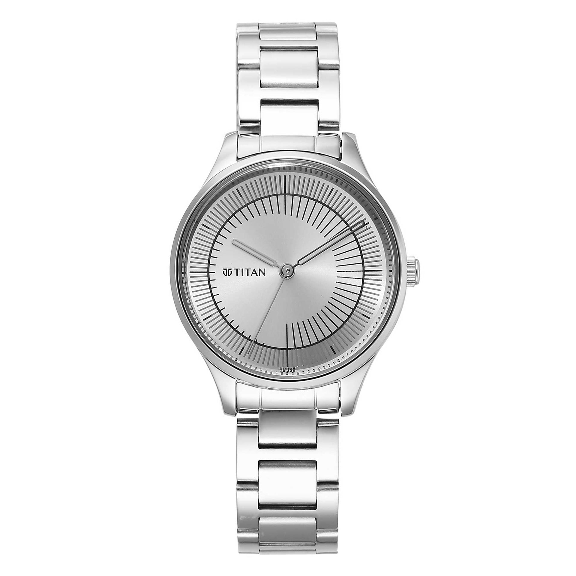 Titan TI-2649SM03 silver dial women watch