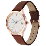 Titan Women's Watch White Dial Brown Leather Strap Watch, 2649WL01 - view 2