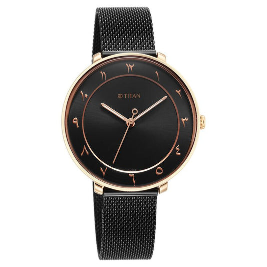 Titan, Women, Analog, Watch, Black Dial, 2651KM07