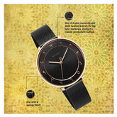 Titan Marhaba Women's Watch Analog Black Dial With Black Mesh Band, 2651KM07