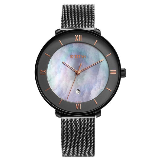 Titan, Women, Analog, Watch, Mother of pearl Dial, Stainless steel Strap, 2651QM04