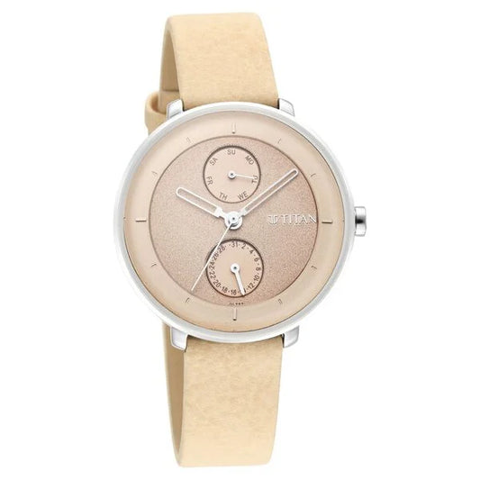 Titan, Men's, Analog Watch, Brown Dial, with Leather Band, TI-2651SL05