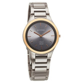 Titan Edge Ceramic Women's Watch Analog Grey Dial with Grey Ceramic Band, 2653KC0