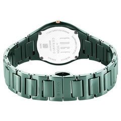 Titan, Women's Watch Edge Ceramic Collection, Green Dial Green Ceramic Strap, 2653QC06