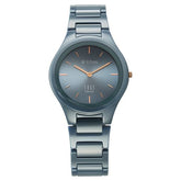 Titan Edge Ceramic Women's Watch Analog Blue Dial with Blue Ceramic Band, 2653QC07