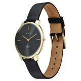 Titan Women's Analog Watch, Black Dial with Leather Strap, 2654QL01