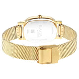 Titan Women's Raga Viva Collection Analog Watch, Champagne Dial & Golden Stainless Steel Strap, 2665YM01