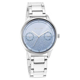 Titan Women's Watch Analog Blue Dial With Silver Stainless Steel Band, 2670SM09