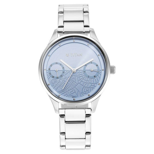 Titan, Women, Analog, Watch, Blue Dial, Stainless steel Strap, 2670SM09
