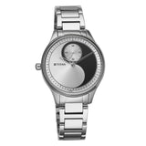 Titan Yin & Yang Women's Watch Analog Black Dial With Silver Stainless Steel Band, 2670SM12