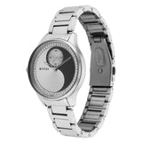 Titan Yin & Yang Women's Watch Analog Black Dial With Silver Stainless Steel Band, 2670SM12