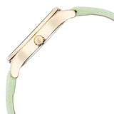 Titan Pastels Women's Watch Analog Mother of Pearl Dial With Green Leather Strap, 2670WL04