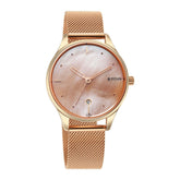 Titan Pastel Dreams Women's Watch Analog Mother of Pearl Dial Rose Gold Mesh Band, 2670WM09