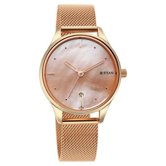 Titan, Men's, Analog Watch, Gold Dial, TI-2670WM10