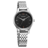 Titan Women's Watch Analog Black Dial with Silver Stainless Steel Band, 2679SM02