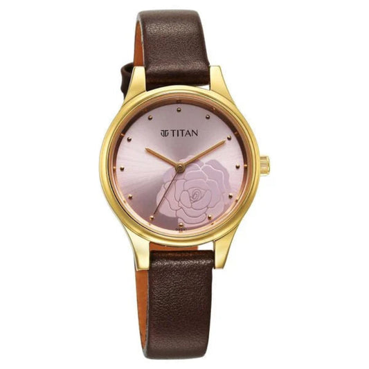 Titan, Men's, Analog Watch, Black Dial, with Leather Band, TI-2679YL02